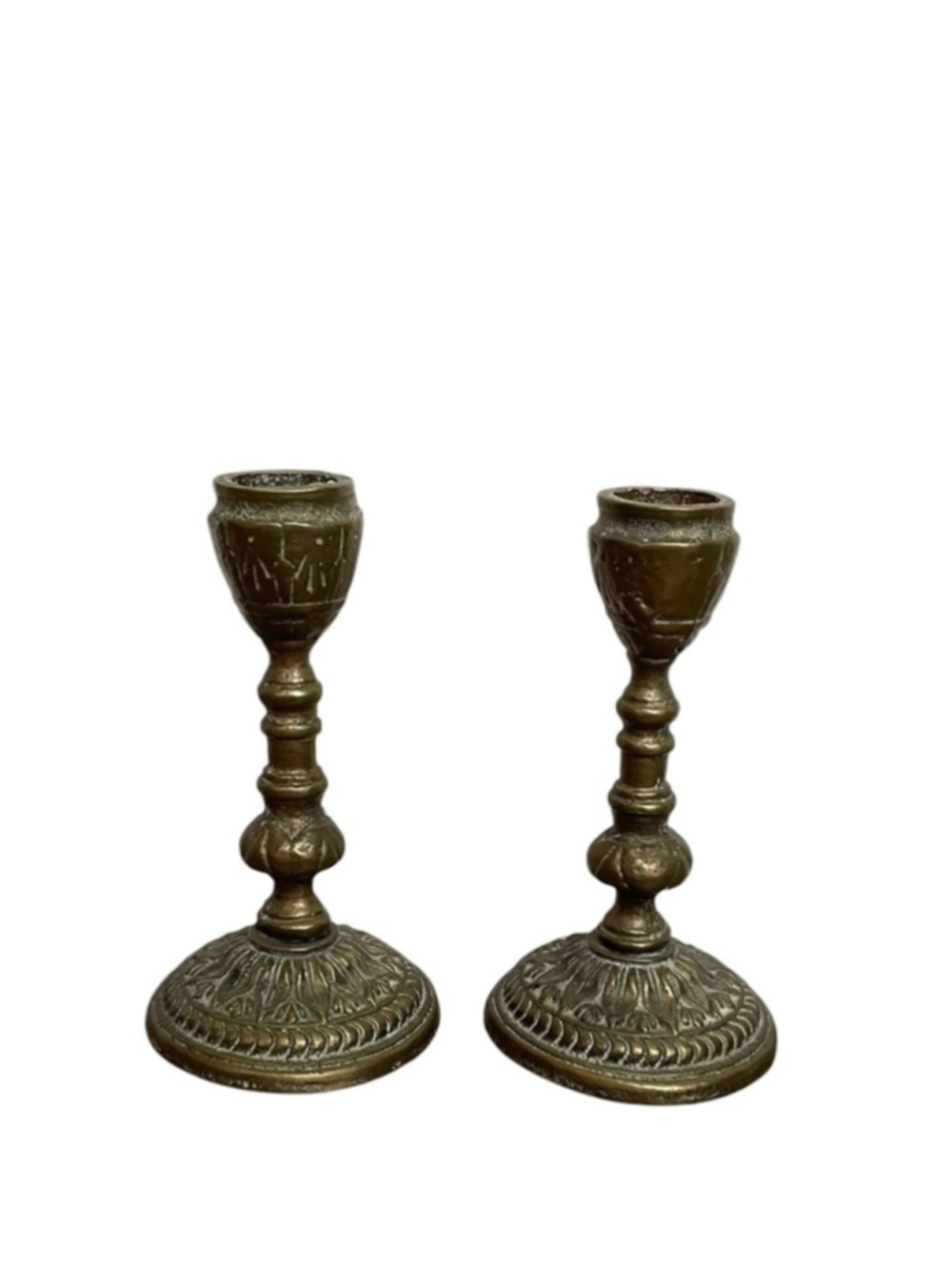 Brass Candle Holders Pair Vintage Classic Home Accent - Picture 4 of 6